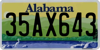 AL license plate 35AX643