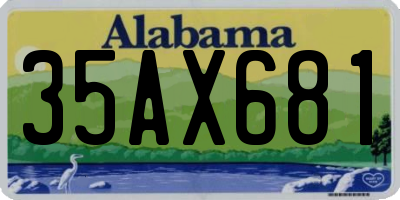 AL license plate 35AX681