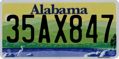 AL license plate 35AX847