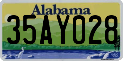 AL license plate 35AY028