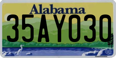AL license plate 35AY030