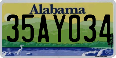 AL license plate 35AY034