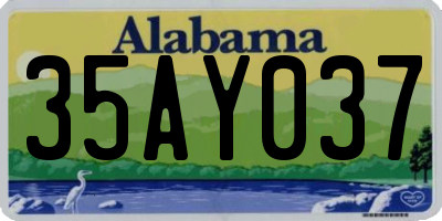 AL license plate 35AY037