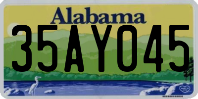 AL license plate 35AY045