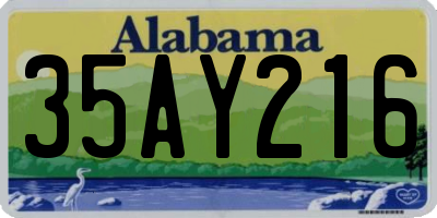 AL license plate 35AY216