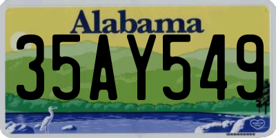 AL license plate 35AY549