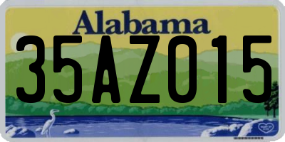 AL license plate 35AZ015