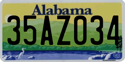 AL license plate 35AZ034
