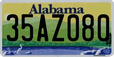 AL license plate 35AZ080