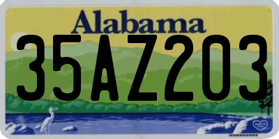 AL license plate 35AZ203
