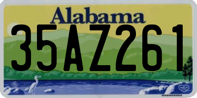 AL license plate 35AZ261