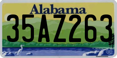 AL license plate 35AZ263