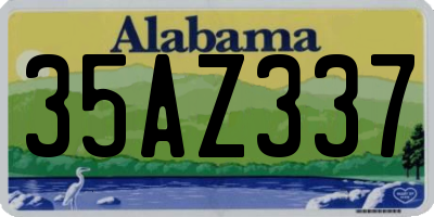 AL license plate 35AZ337
