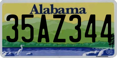 AL license plate 35AZ344