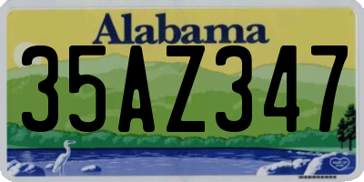 AL license plate 35AZ347