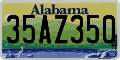 AL license plate 35AZ350
