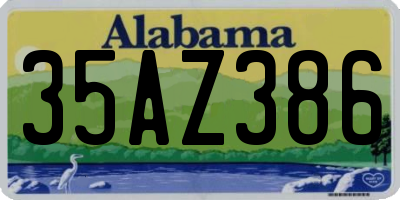 AL license plate 35AZ386