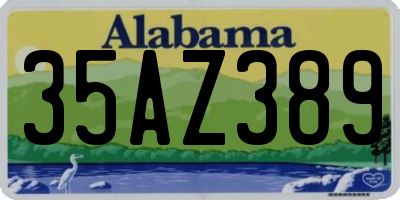 AL license plate 35AZ389