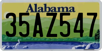 AL license plate 35AZ547