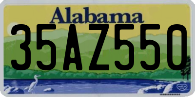 AL license plate 35AZ550