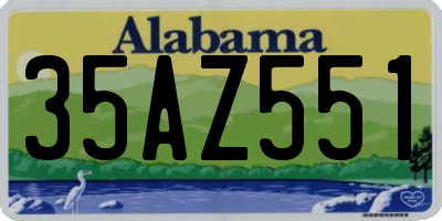 AL license plate 35AZ551
