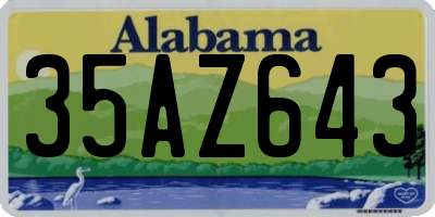 AL license plate 35AZ643