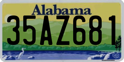 AL license plate 35AZ681