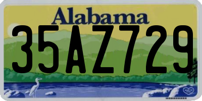 AL license plate 35AZ729