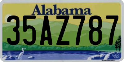AL license plate 35AZ787