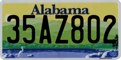 AL license plate 35AZ802