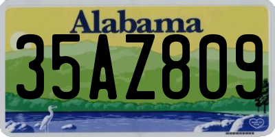 AL license plate 35AZ809