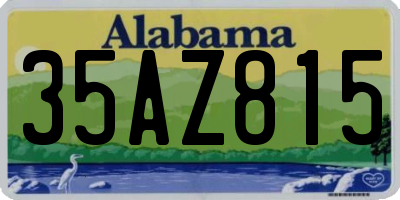 AL license plate 35AZ815