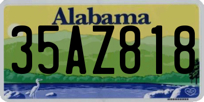 AL license plate 35AZ818