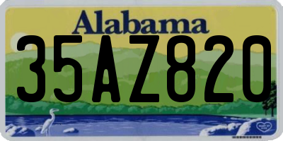AL license plate 35AZ820