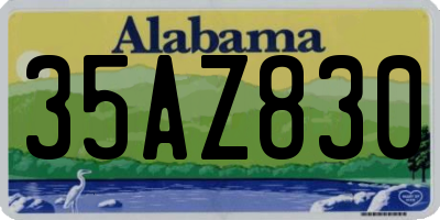 AL license plate 35AZ830