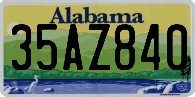 AL license plate 35AZ840