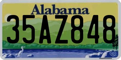 AL license plate 35AZ848