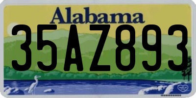 AL license plate 35AZ893