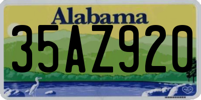 AL license plate 35AZ920