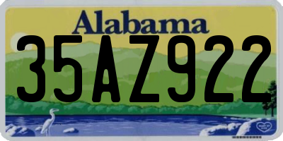 AL license plate 35AZ922