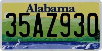 AL license plate 35AZ930