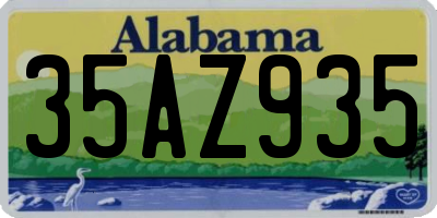 AL license plate 35AZ935