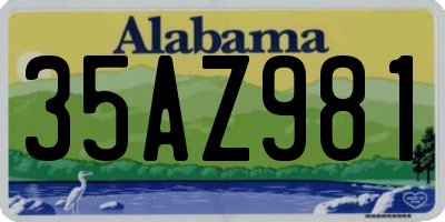 AL license plate 35AZ981