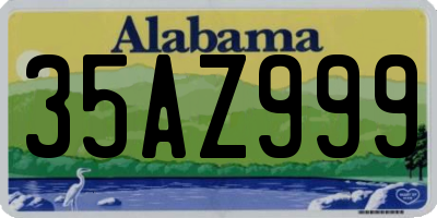 AL license plate 35AZ999