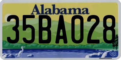 AL license plate 35BA028