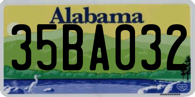AL license plate 35BA032