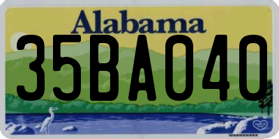 AL license plate 35BA040
