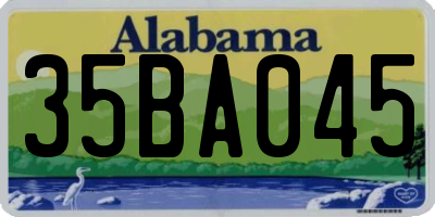 AL license plate 35BA045