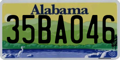 AL license plate 35BA046