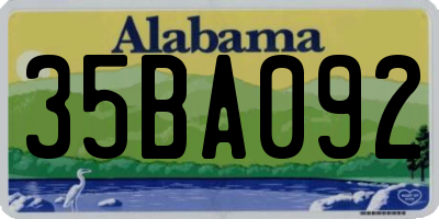AL license plate 35BA092